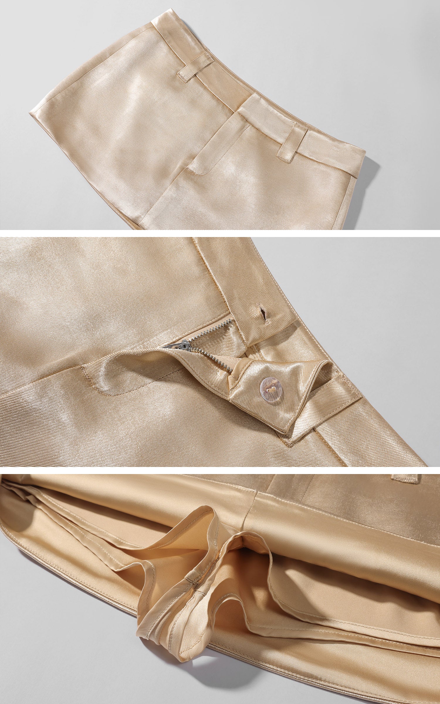 ROVENTE Ensemble haut dos nu transparent à sequins &amp; jupe mini en satin