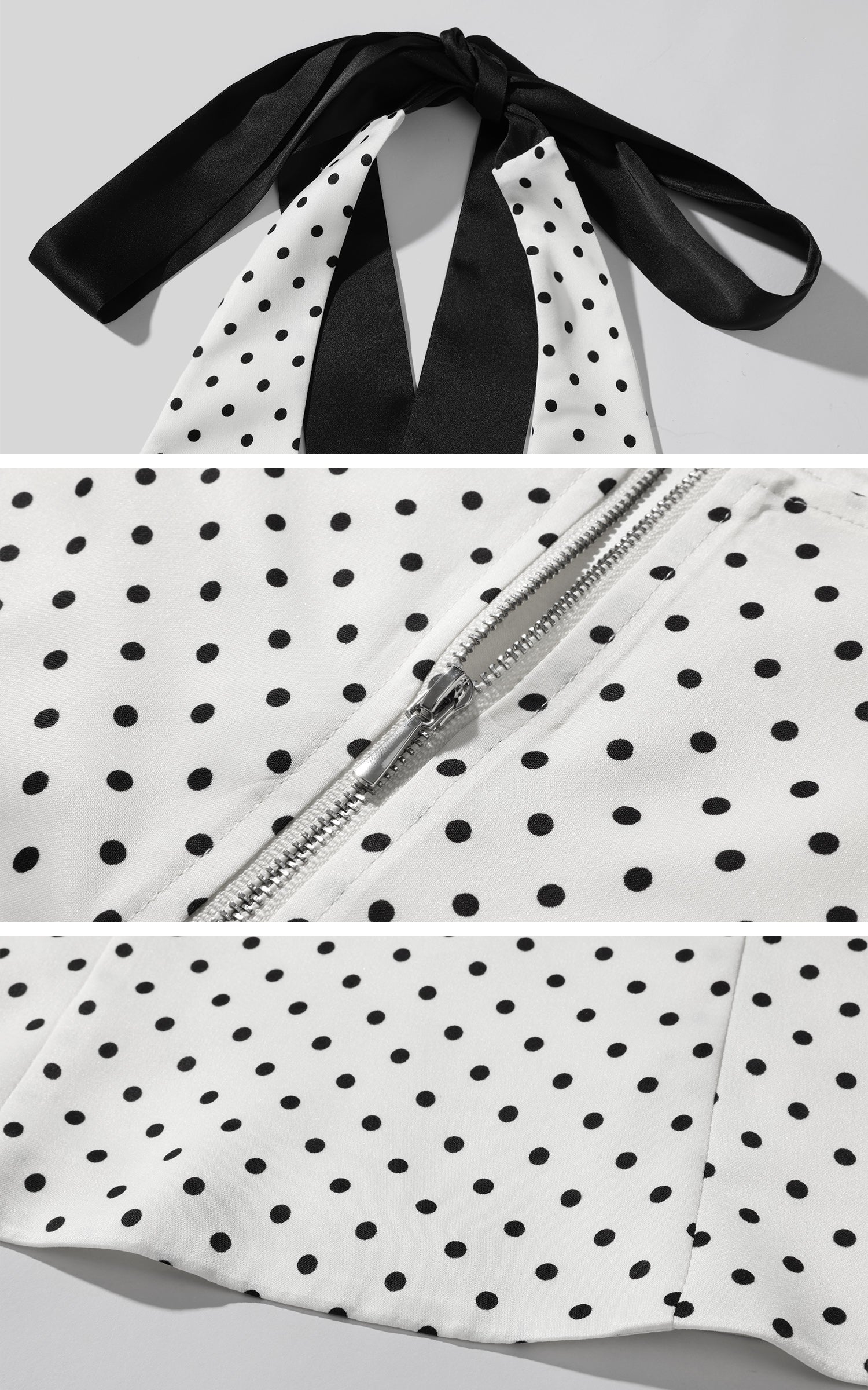 ROVENTE Polka Dot Halter Top &amp; Skirt Set - PINKPARKS