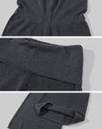 0122stepll High-Neck Zip Knit Cardigan & Foldover Wide-Leg Pants Set