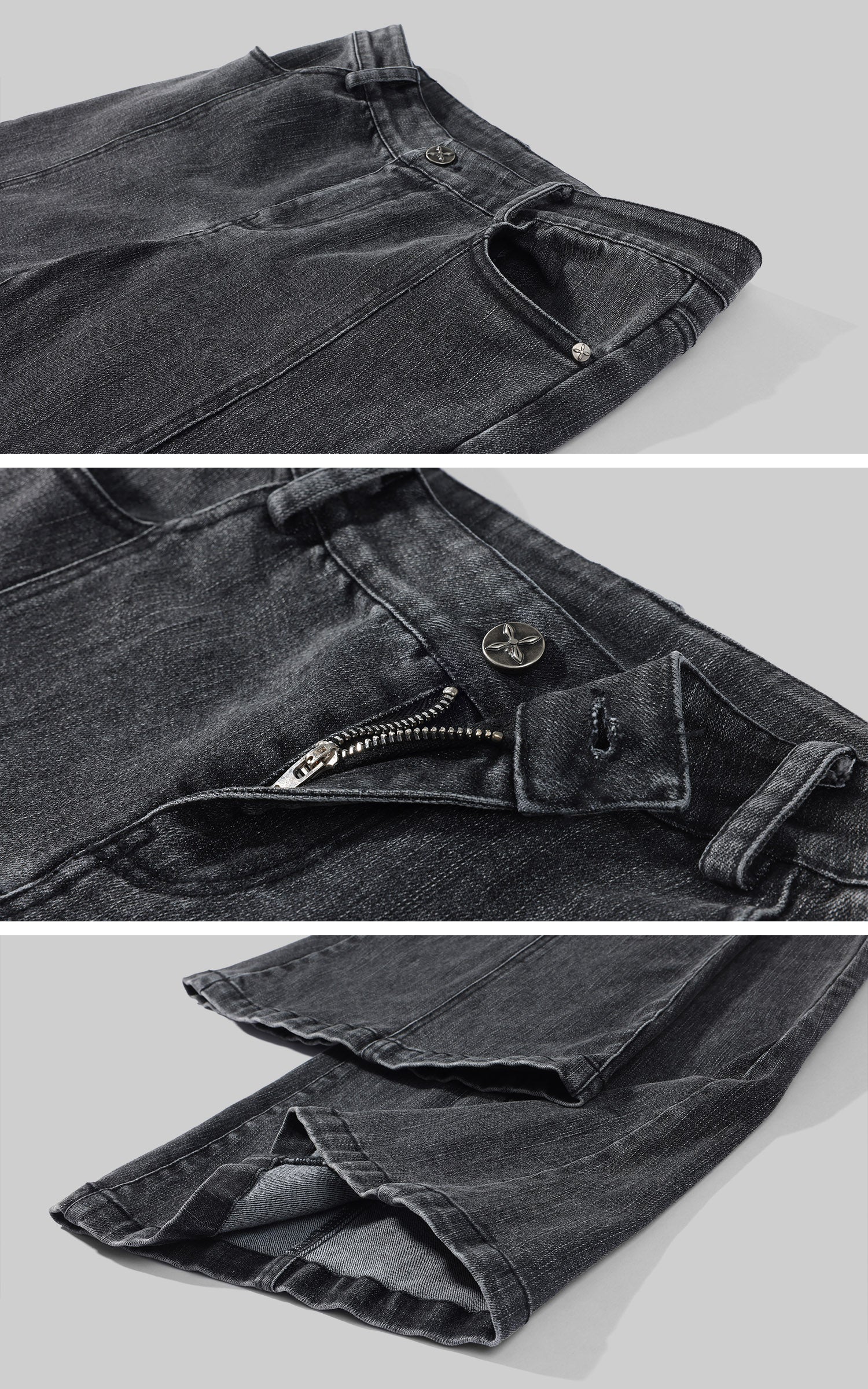 Rase le sol Low-Rise Washed Flared Pants