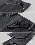 Rase le sol Low-Rise Washed Flared Pants