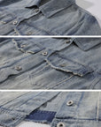 Rase le sol Veste en jean délavée & Ensemble pantalon large