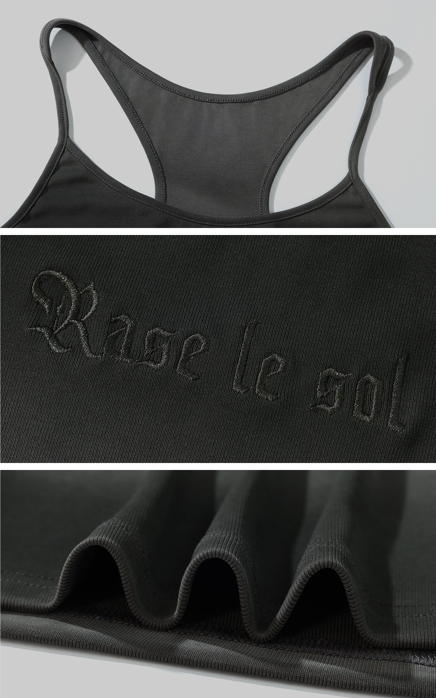 Rase le sol Fitted Racerback Tank Top - PINKPARKS