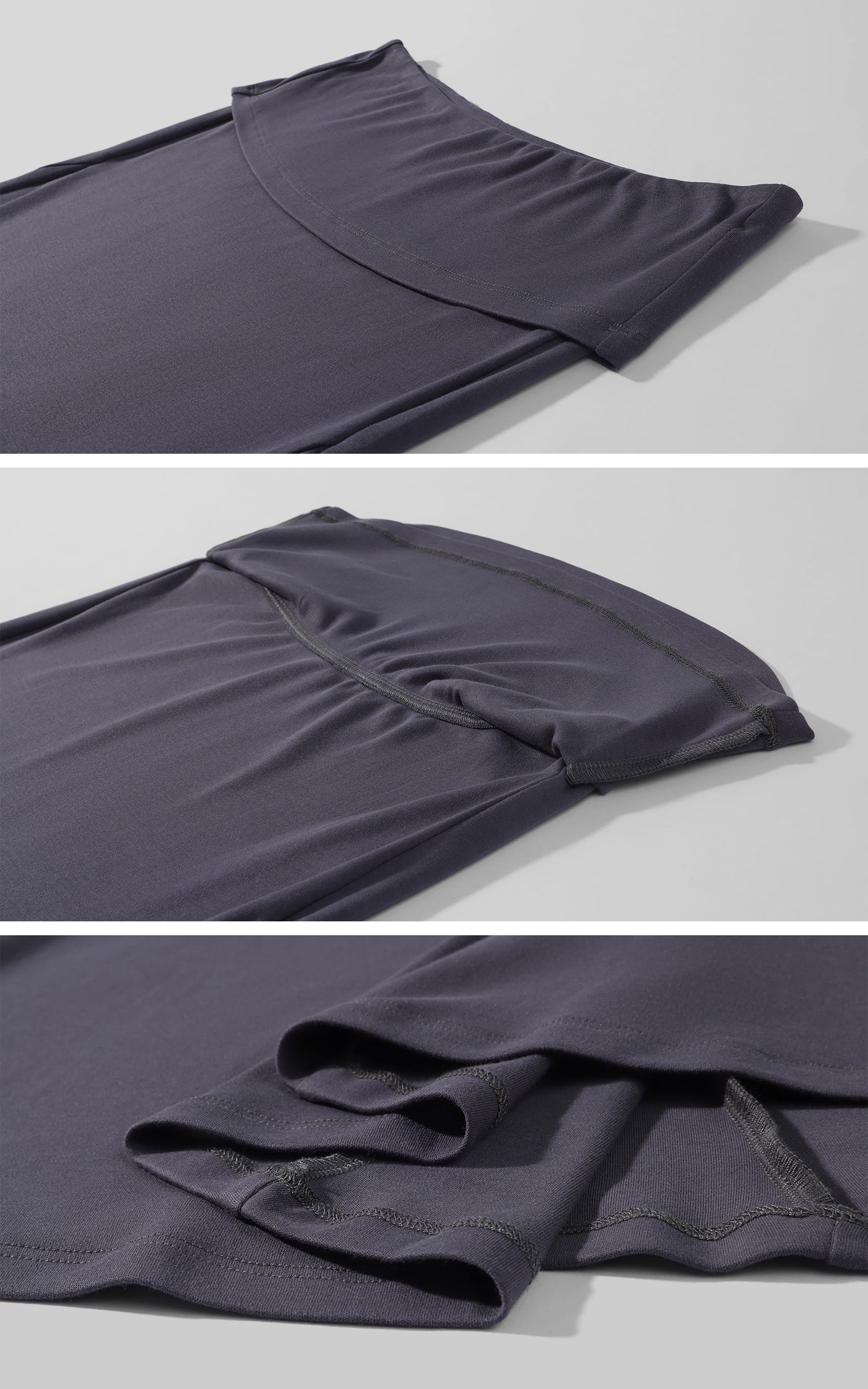 0122stepll Ensemble haut tube drapé asymétrique &amp; jupe longue