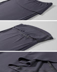 0122stepll Ensemble haut tube drapé asymétrique & jupe longue