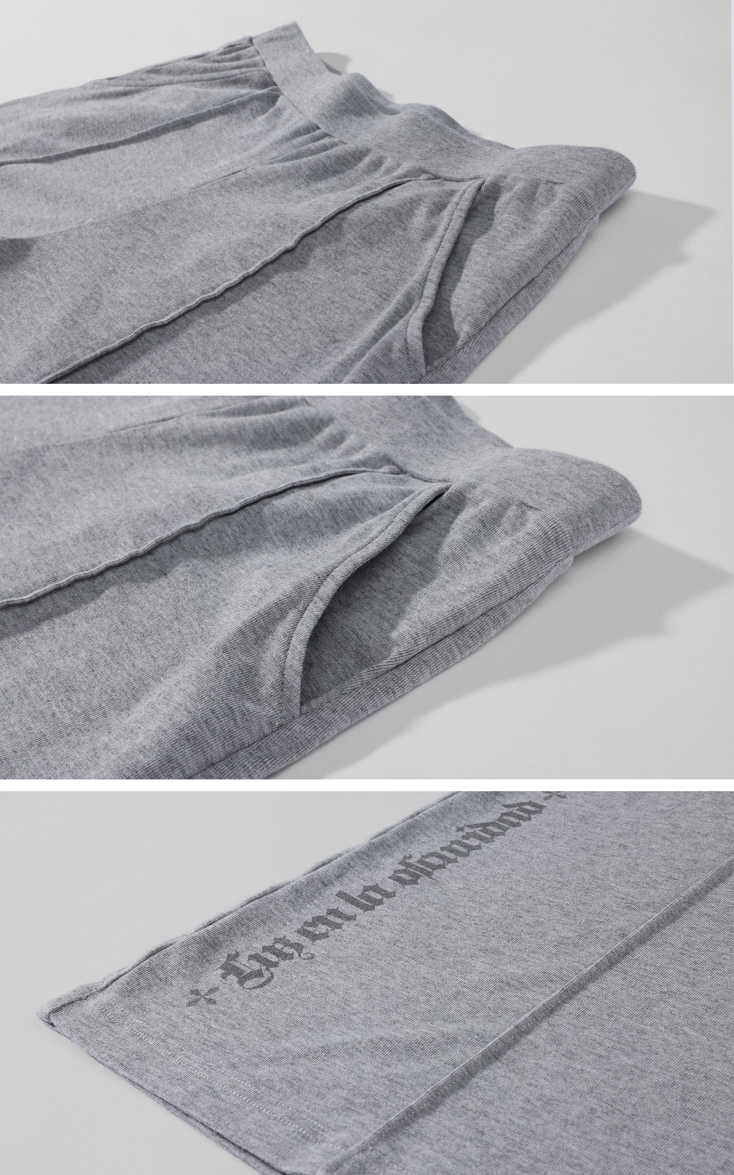 Rase le sol Sweat à capuche zippé imprimé &amp; Ensemble pantalon de survêtement à jambe large