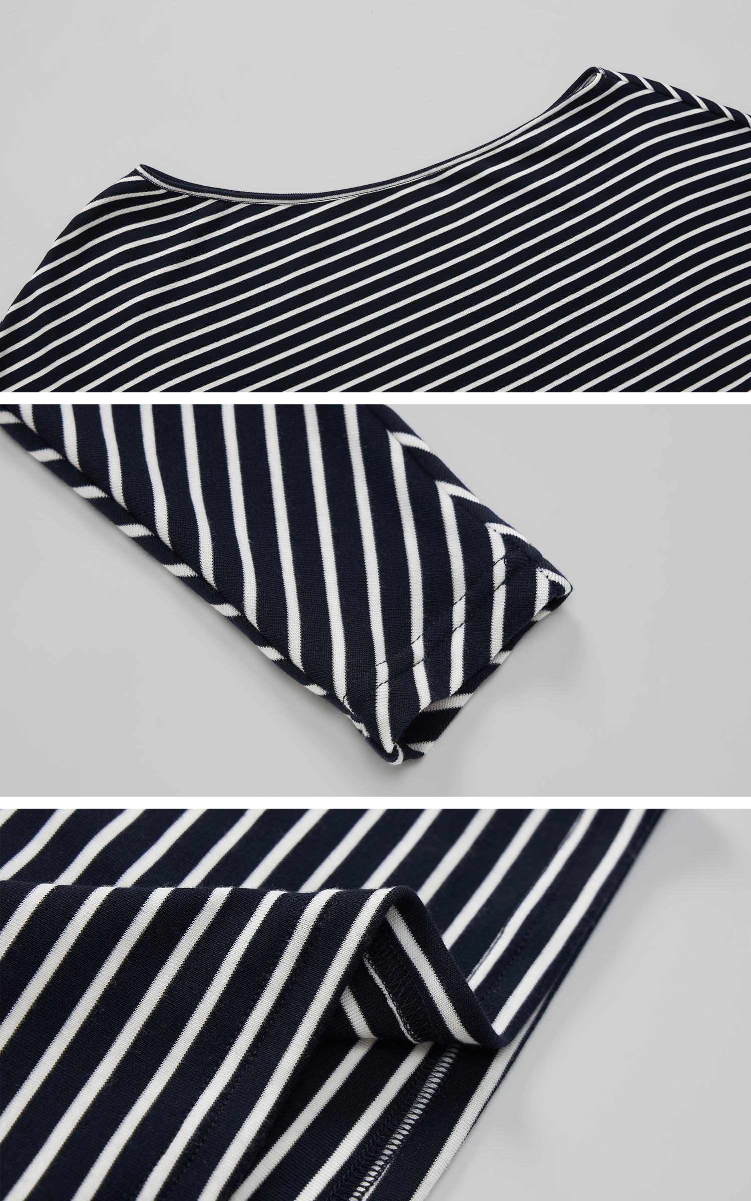 IAMXIAA Striped One Shoulder T-Shirt with Scarf Detail