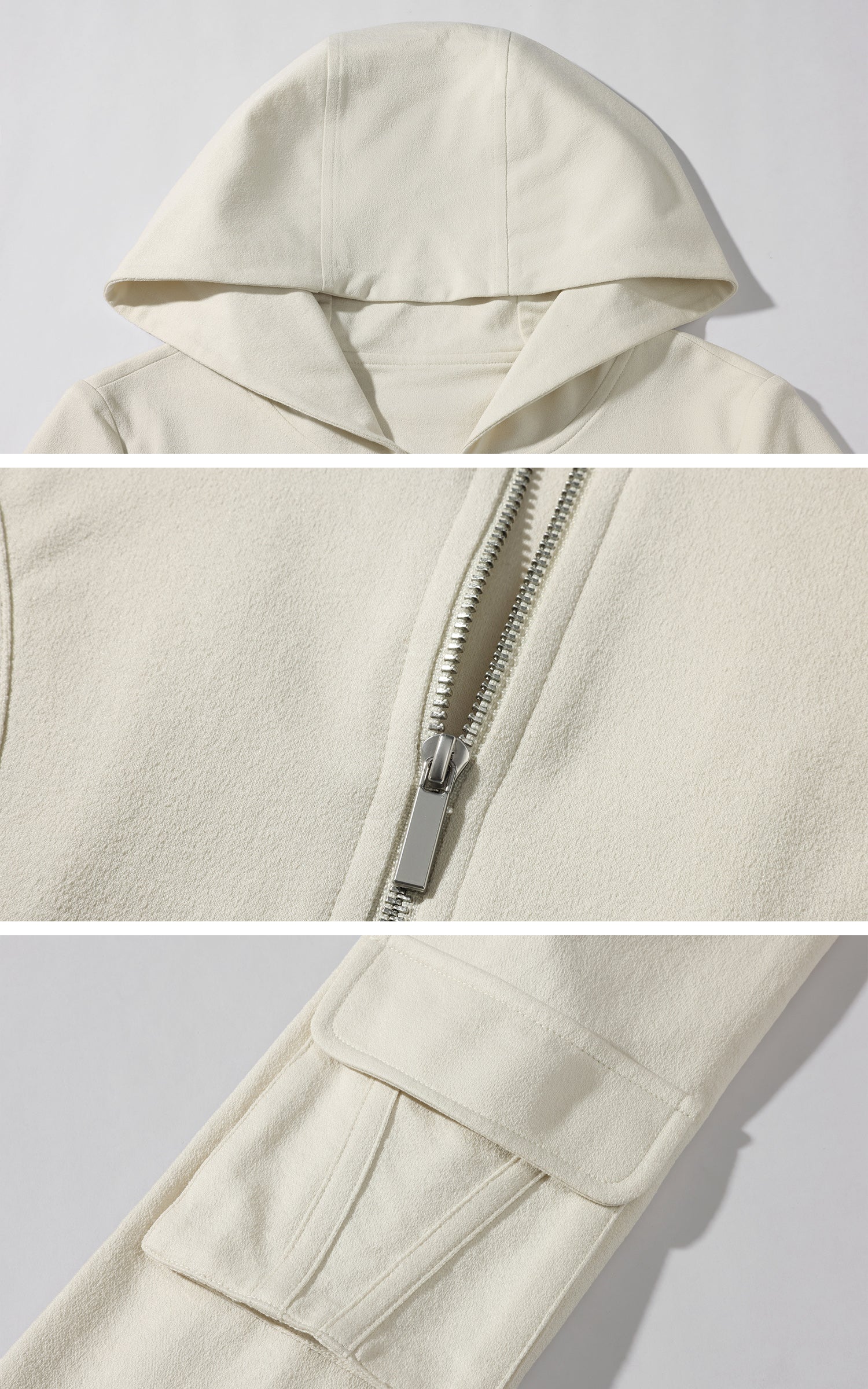 Rase le sol Fitted Hooded Zip Jacket