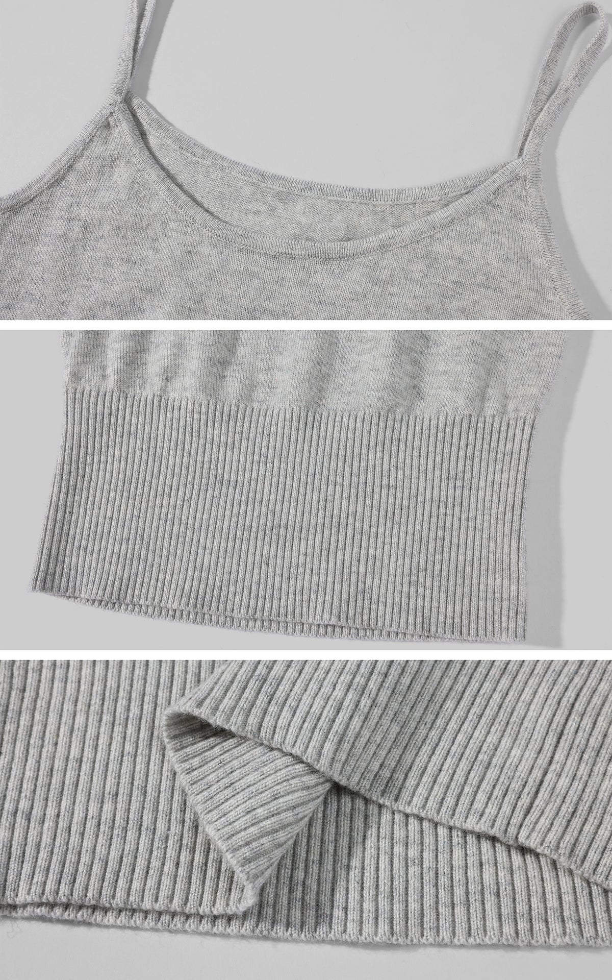 ROVENTE Soft Knit Cardigan, Camisole &amp; Long Scarf Three-Piece Set