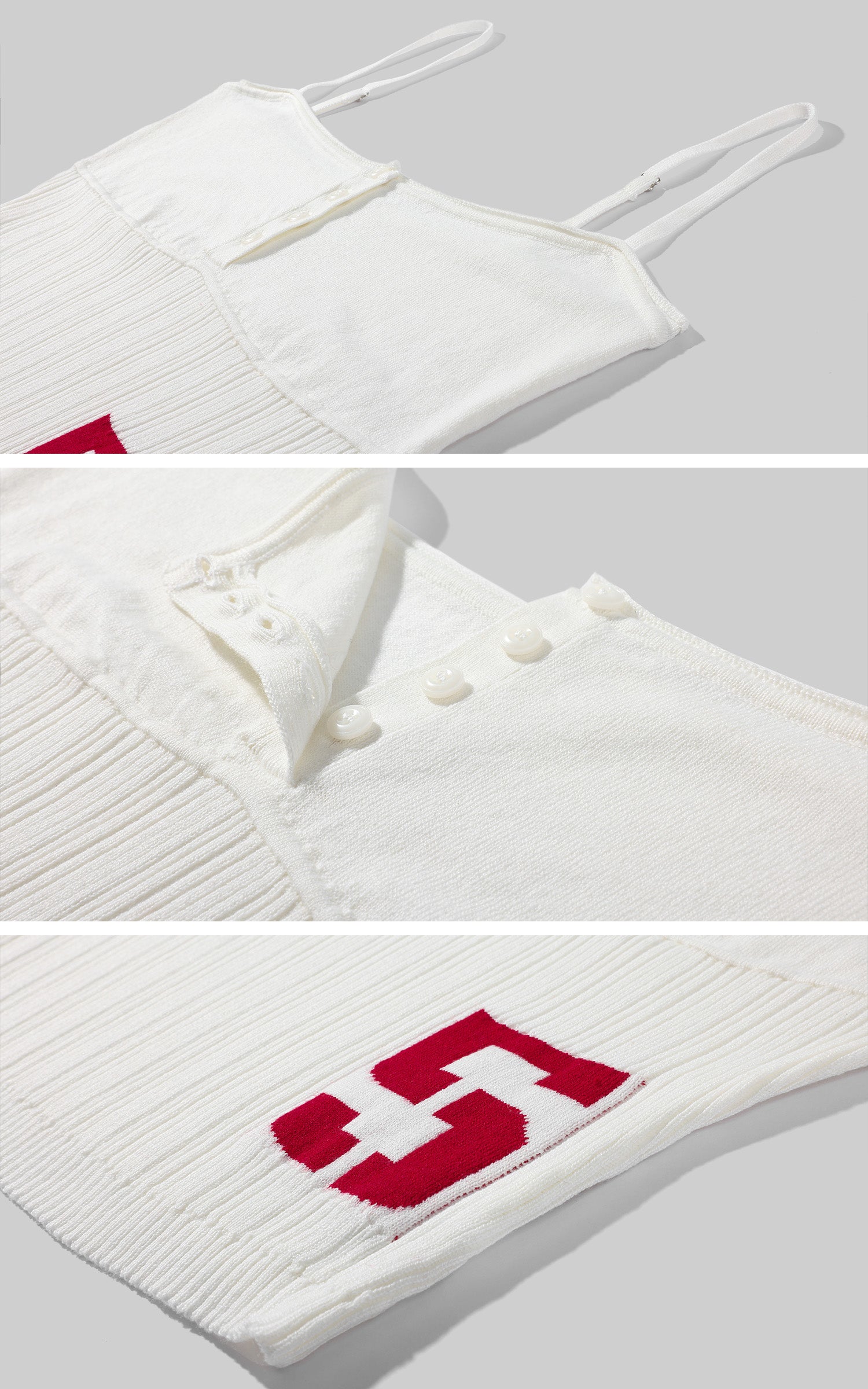 WARDEN EDGE Wool Varsity Number Knit Cami Top