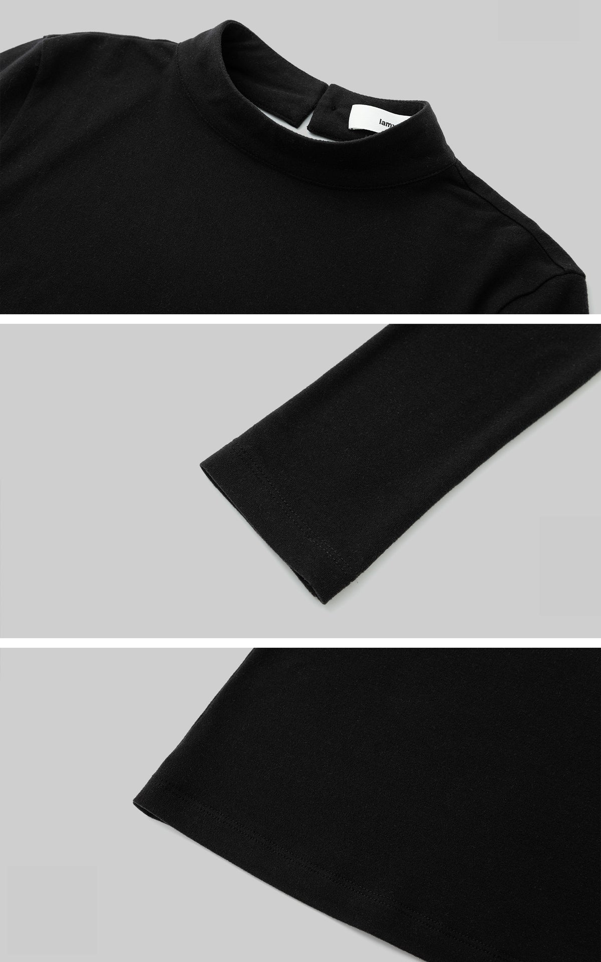 IAMXIAA Open-Back Mock Neck Long Sleeve Top