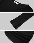 IAMXIAA Ruched Ribbed Longline Slim-Fit Knit Top