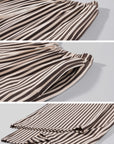 0122stepll Stripe Halter Top & Wide Leg Pants Set