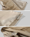 Hydrae Metallic Drape Mini Skirt