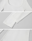 WARDEN EDGE Sculpted Square Neck Long Sleeve Top