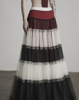 DOINDULGE Layered Tulle Maxi Skirt