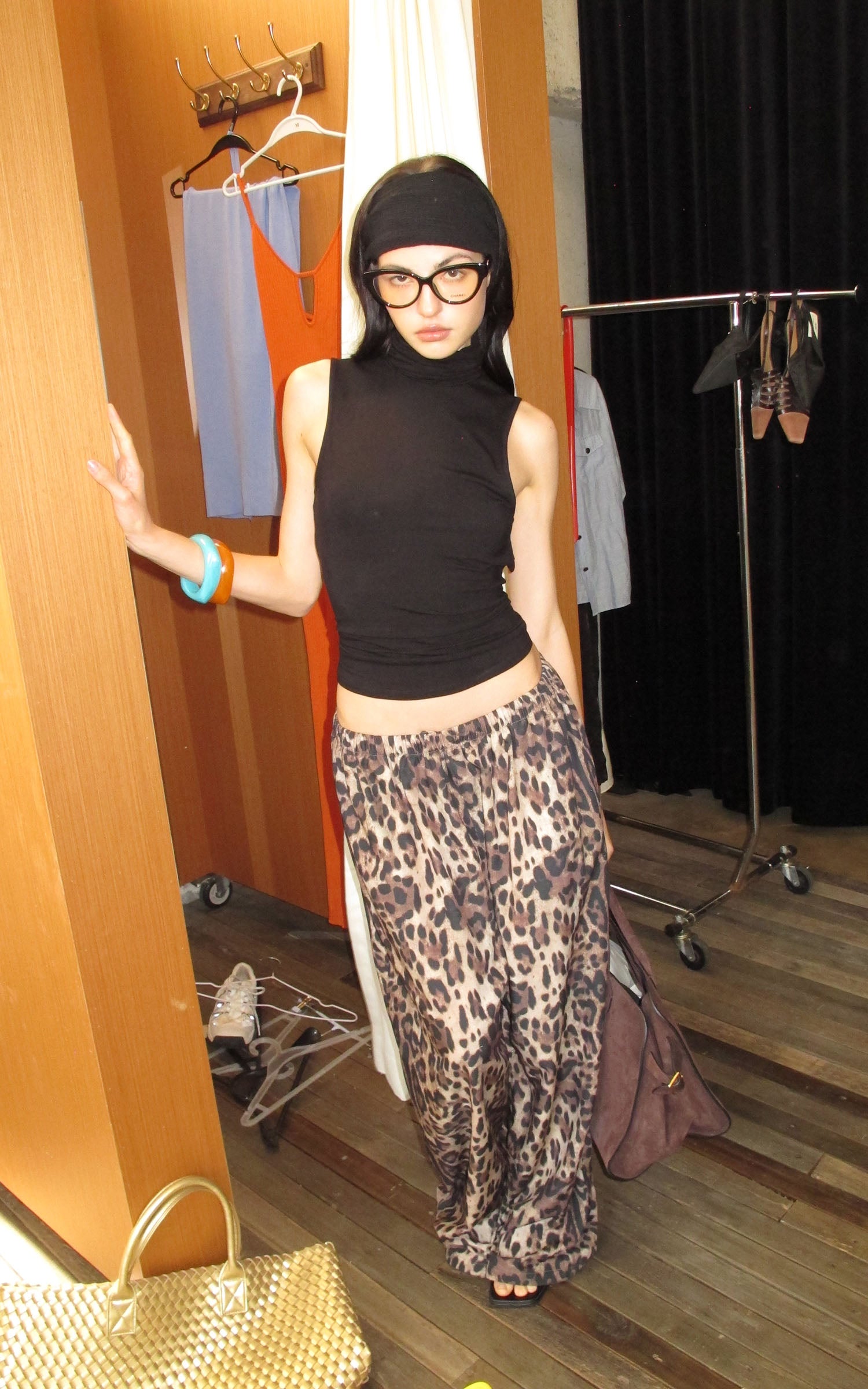 0122stepll Haut sans dos à col montant et sans manches