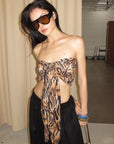 0122stepll Leopard Tie-Front Crop Top
