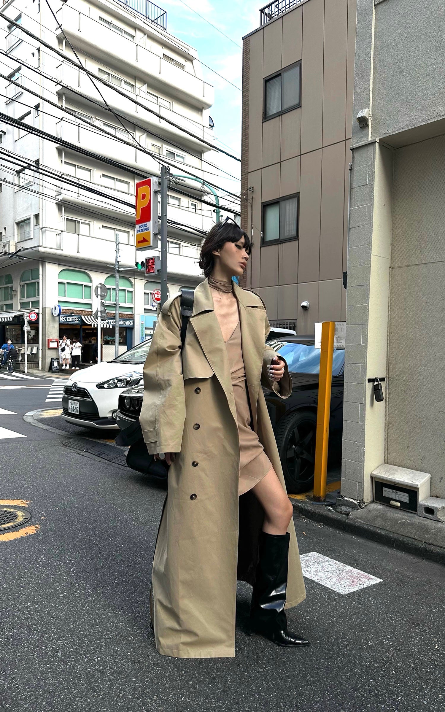 0122stepll Oversized Trench Coat