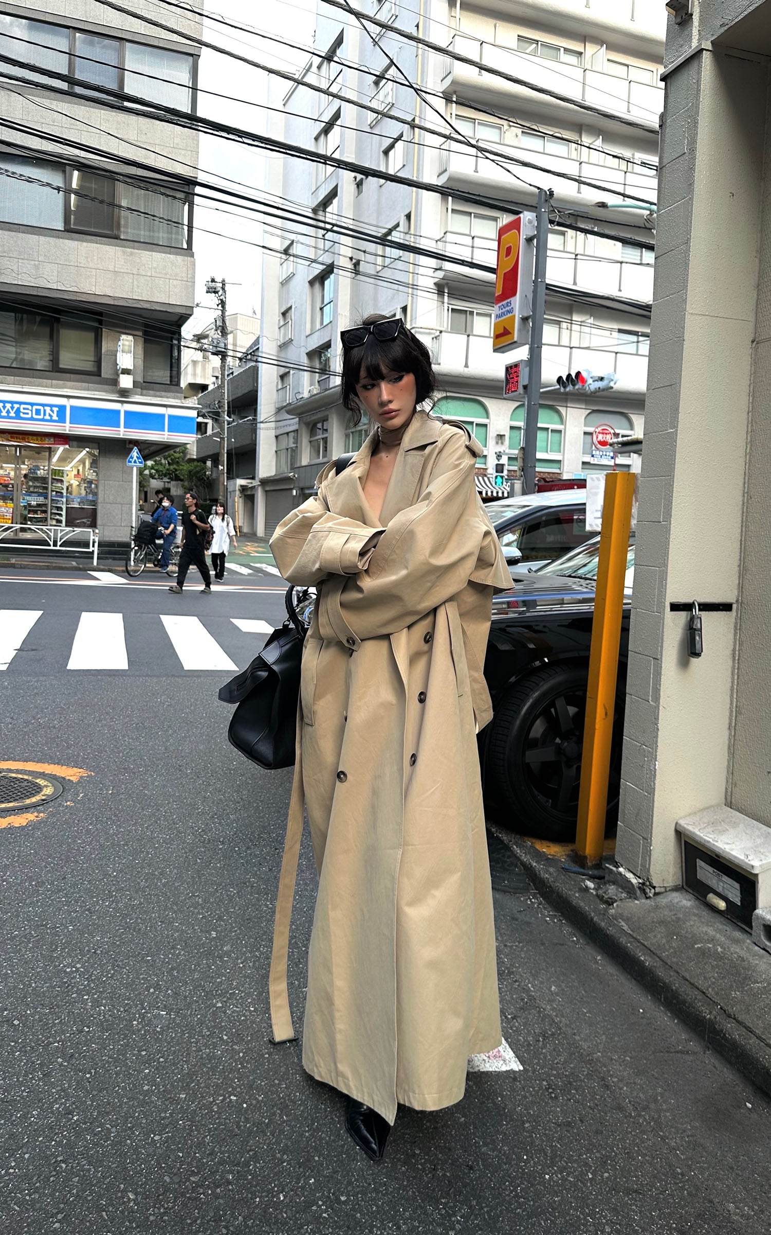 0122stepll Oversized Trench Coat