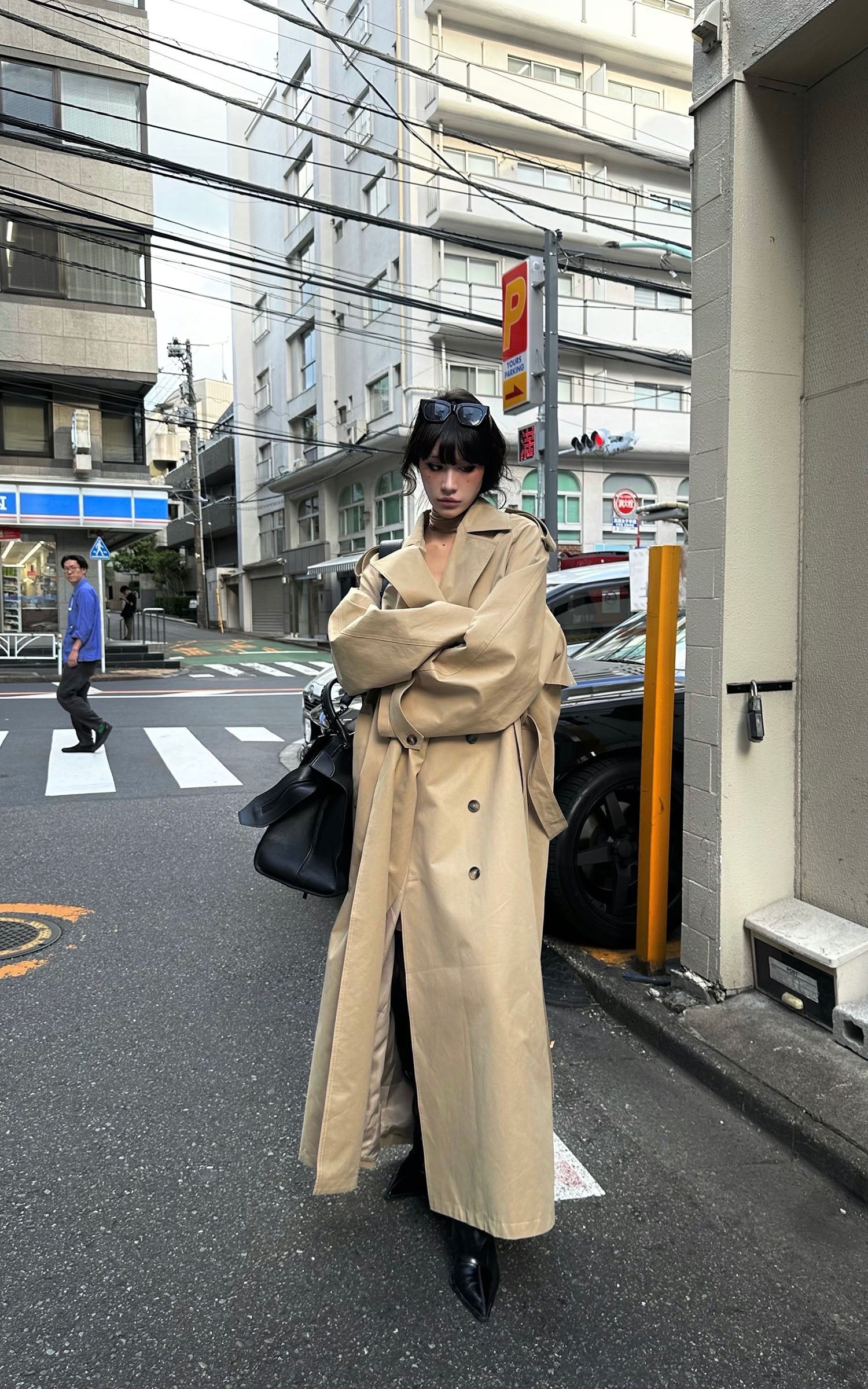 0122stepll Oversized Trench Coat