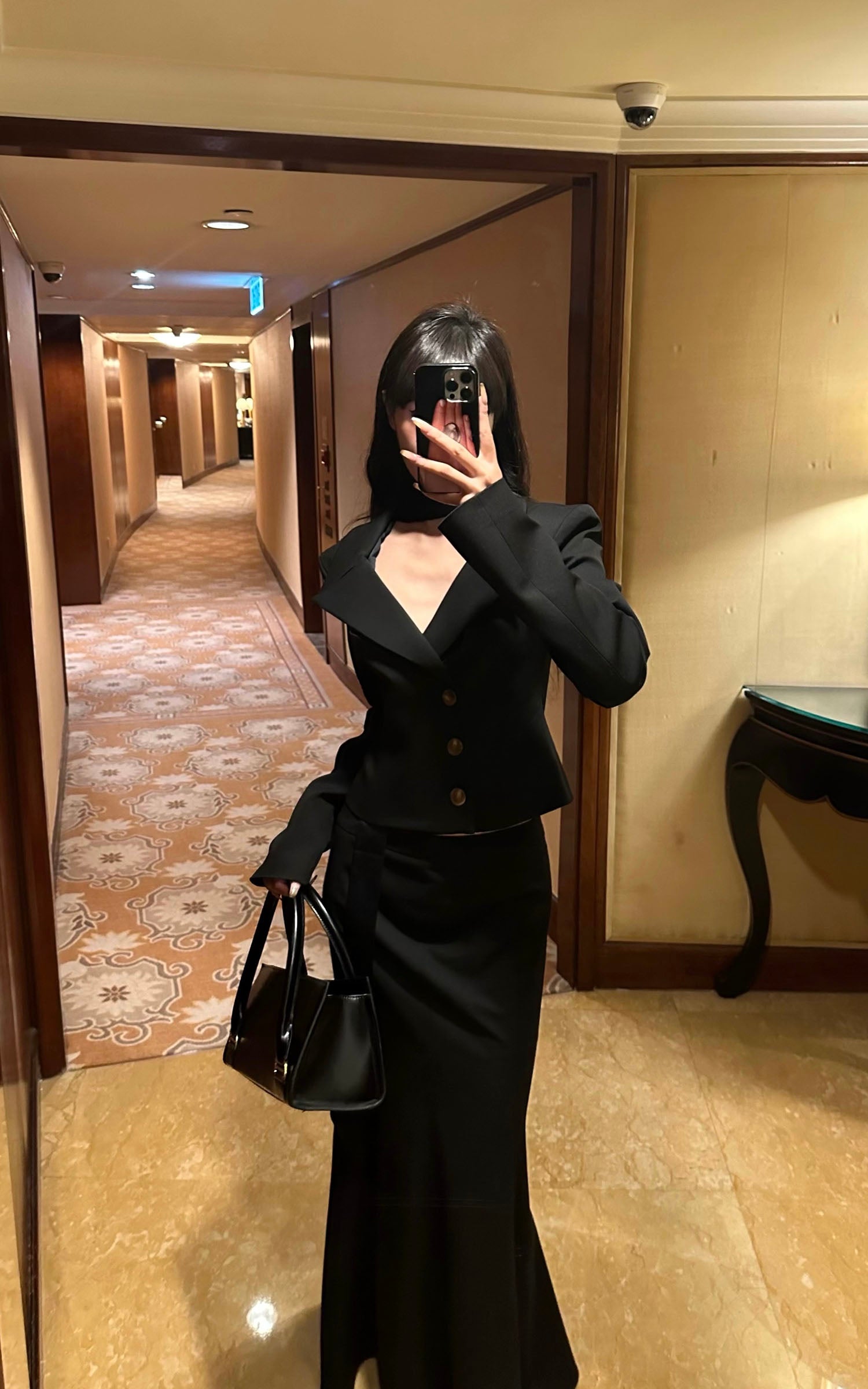 0122stepll Ensemble Blazer Ajusté à Col en V &amp; Jupe