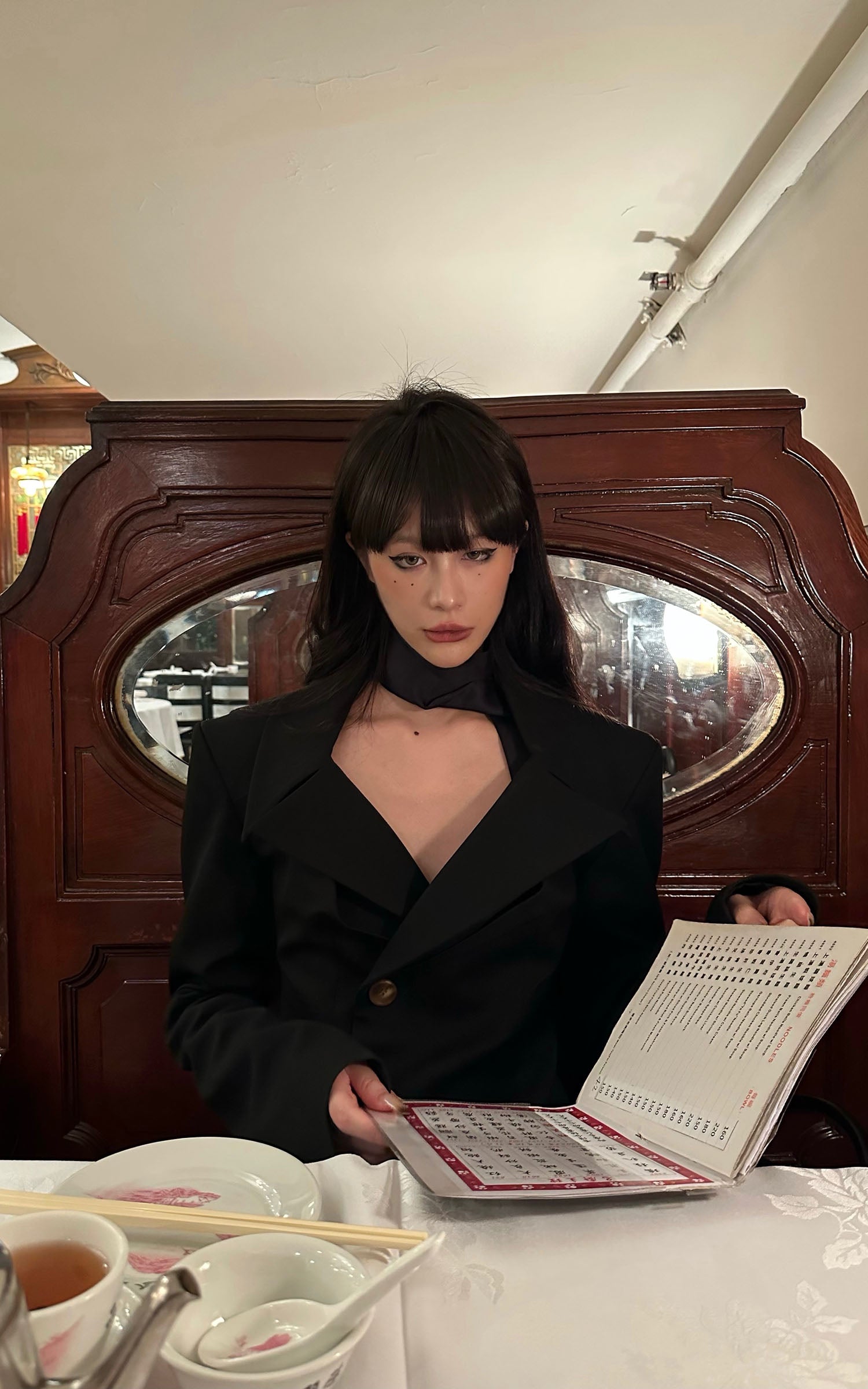 0122stepll Ensemble Blazer Ajusté à Col en V &amp; Jupe