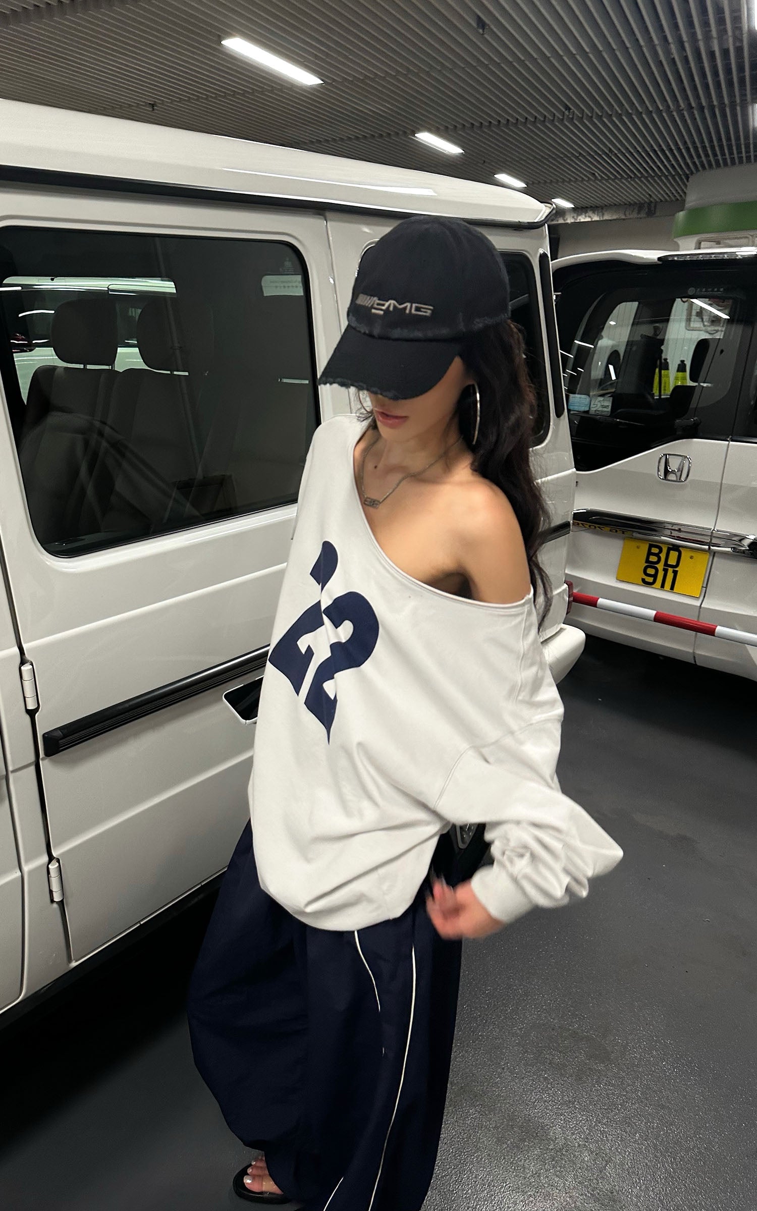 0122stepll Sweat-shirt américain à épaules dénudées