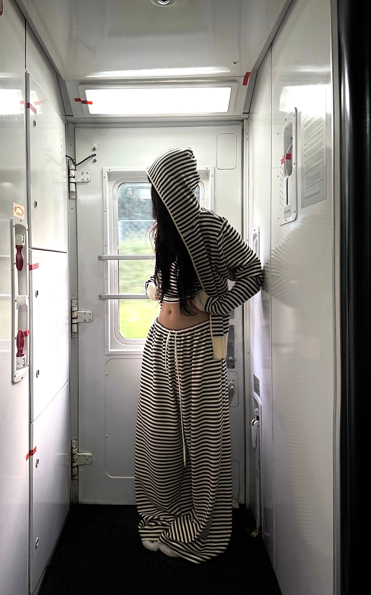 0122stepll 스트라이프 탑, 나시 &amp; 팬츠 3피스 세트