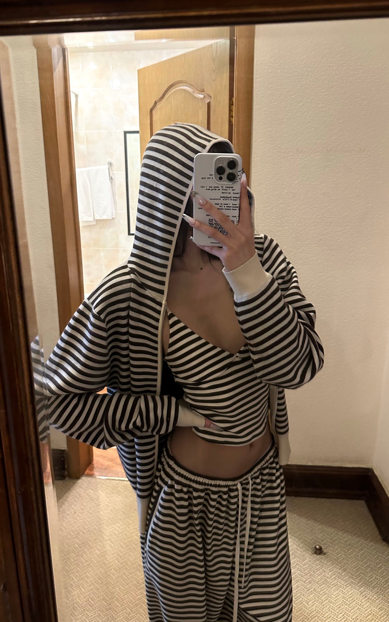 0122stepll 스트라이프 탑, 나시 &amp; 팬츠 3피스 세트