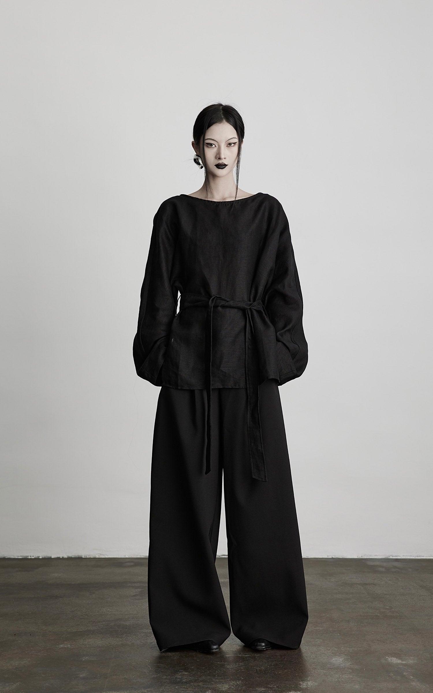 DOINDULGE Tailored Wide-Leg Trousers