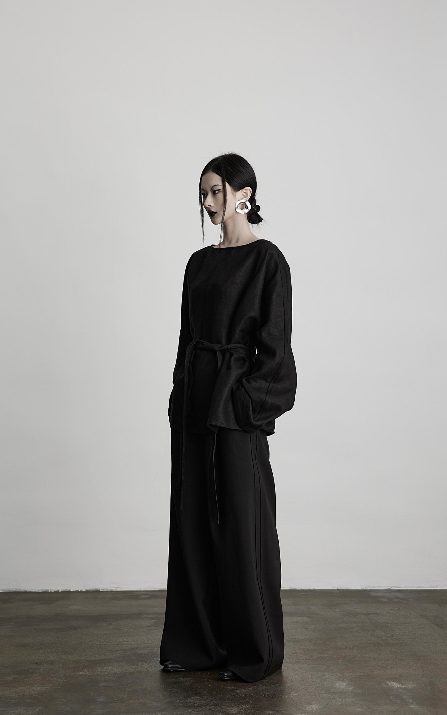 DOINDULGE Tailored Wide-Leg Trousers