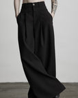 DOINDULGE Tailored Wide-Leg Trousers