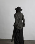 DOINDULGE Tailored Wide-Leg Trousers
