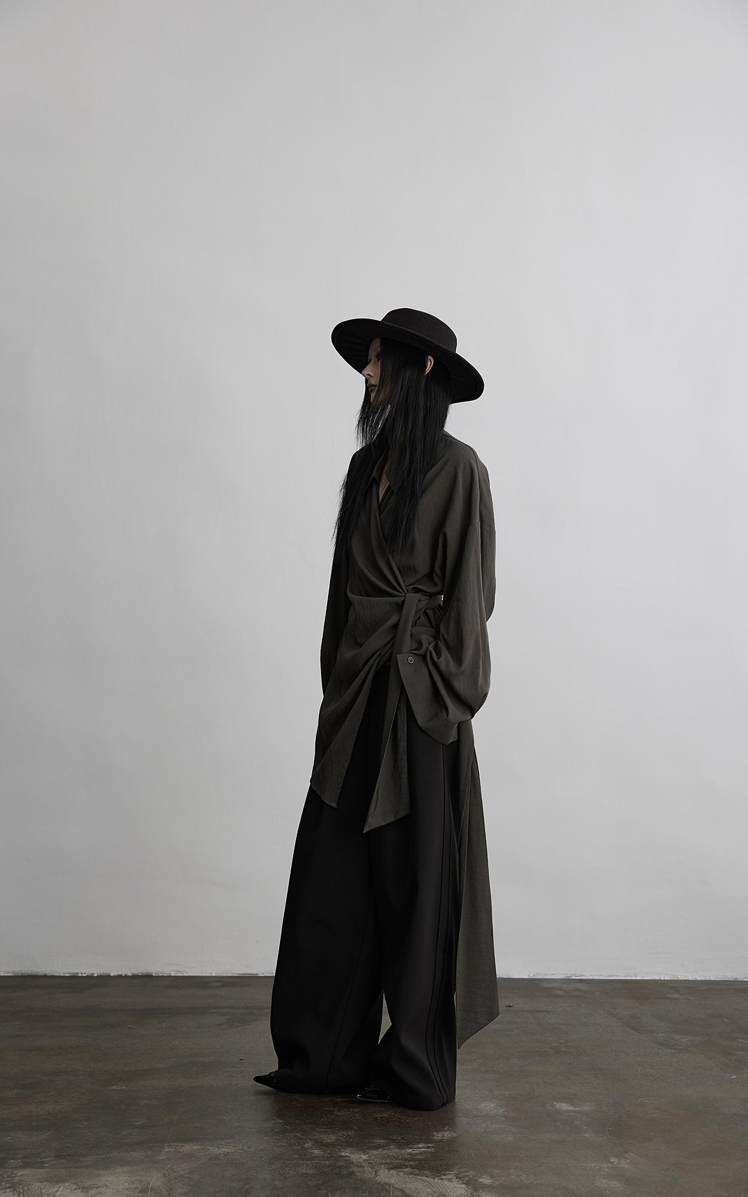 DOINDULGE Tailored Wide-Leg Trousers