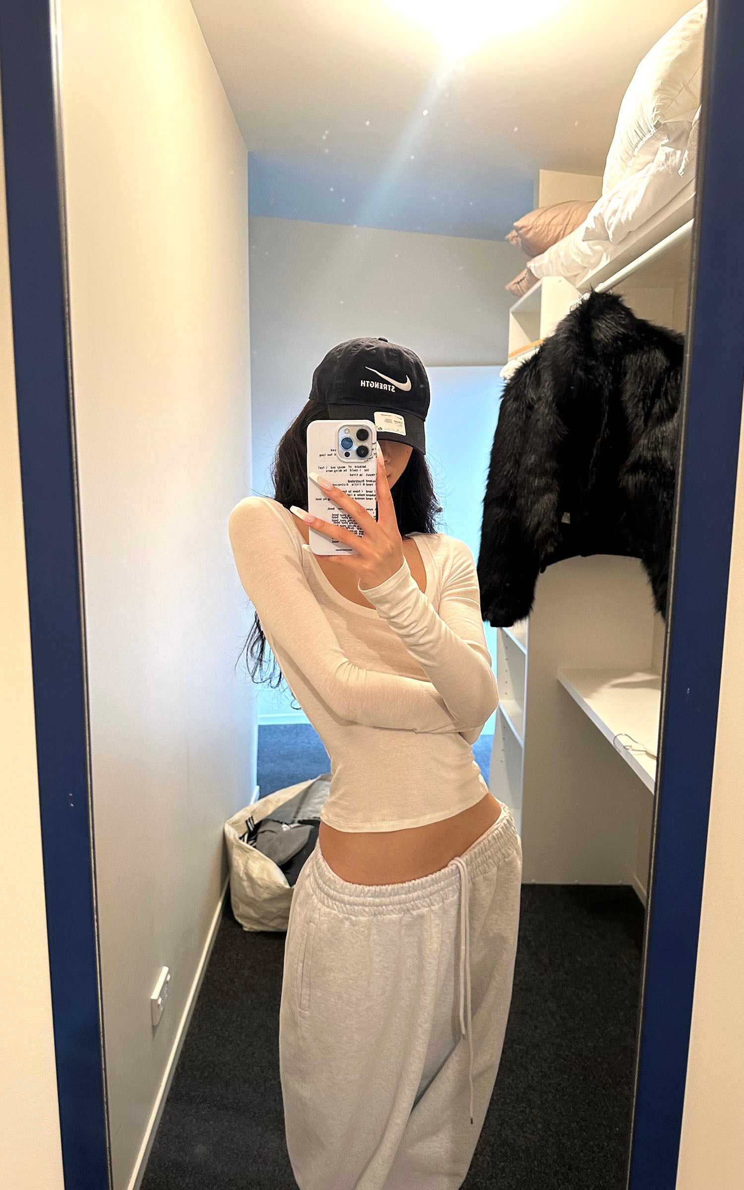 0122stepll Cropped Inner Layer Long Sleeve T-Shirt