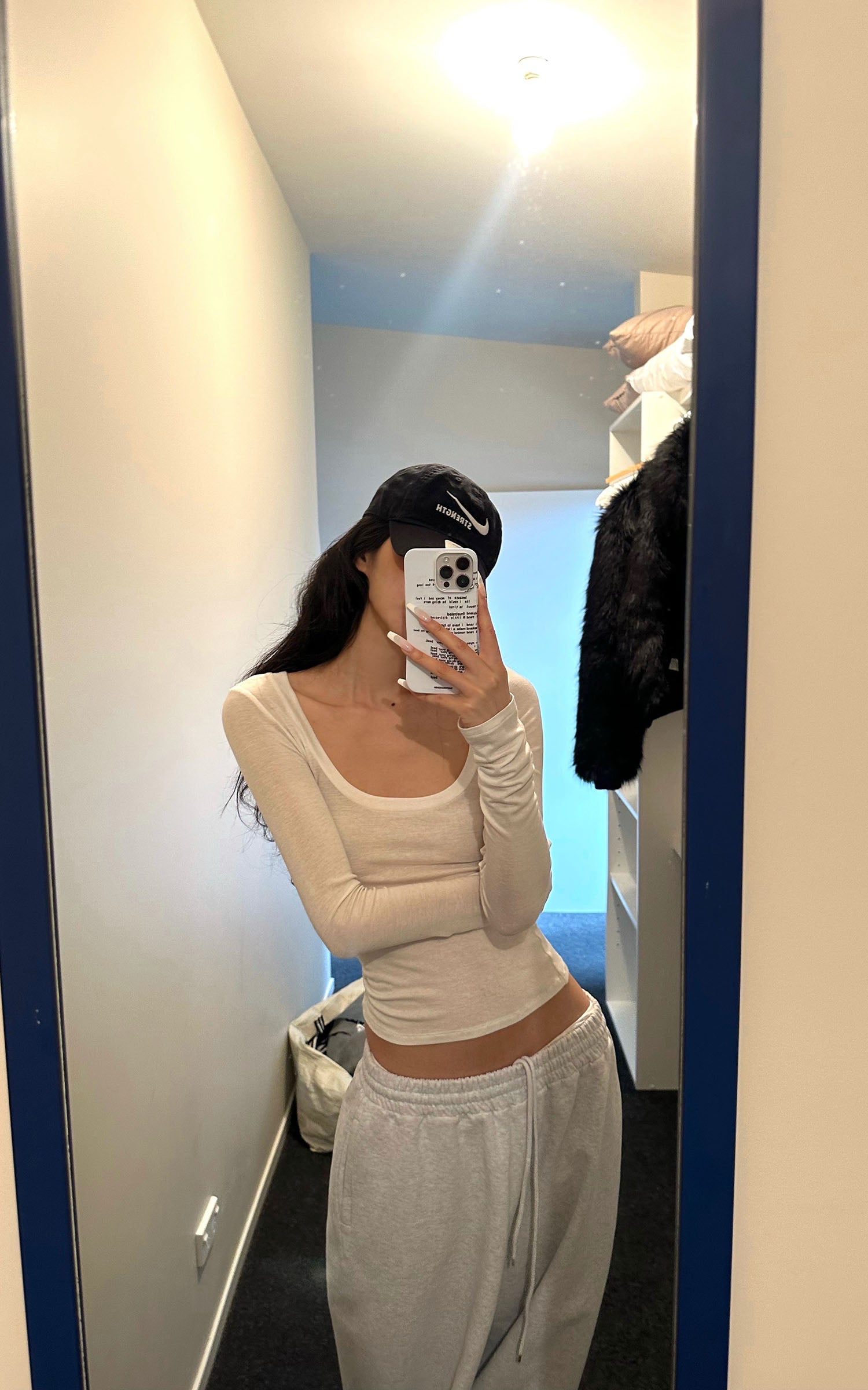 0122stepll Cropped Inner Layer Long Sleeve T-Shirt