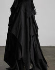 DOINDULGE Layered Asymmetric Jacquard Skirt