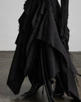 DOINDULGE Layered Asymmetric Jacquard Skirt