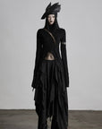 DOINDULGE Layered Asymmetric Jacquard Skirt