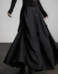 DOINDULGE Draped Asymmetric Maxi Skirt