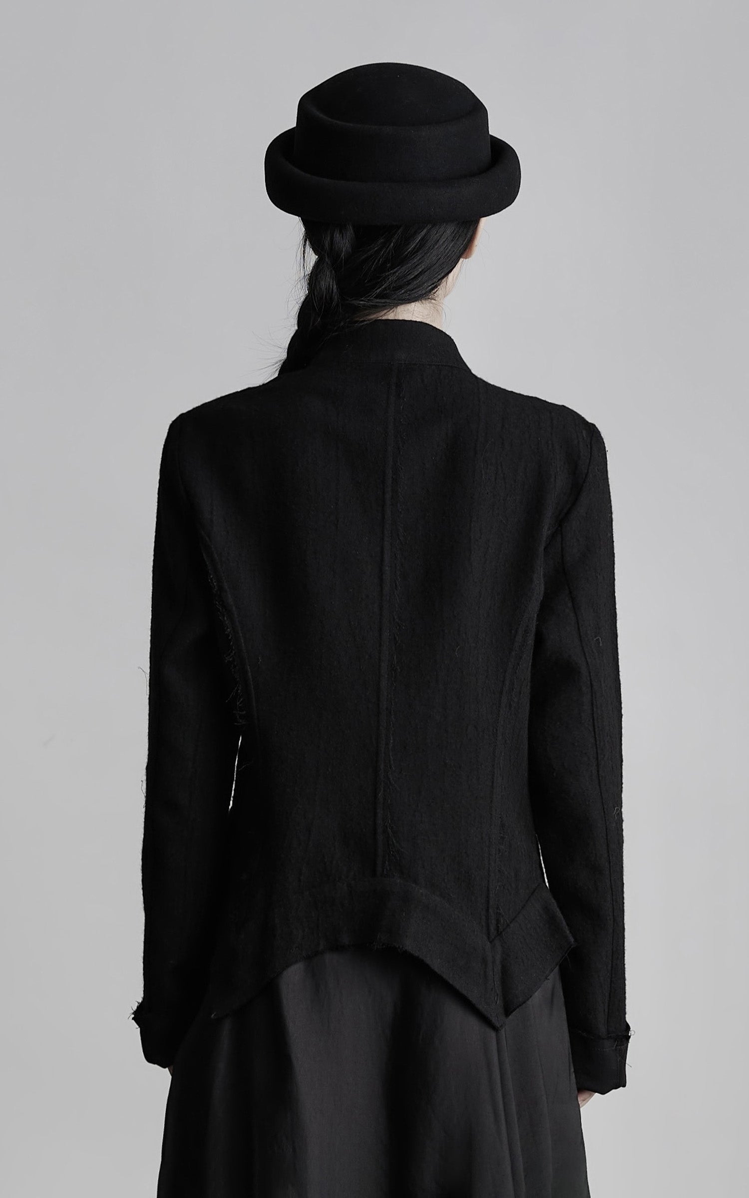DOINDULGE Deconstructed Frayed Wool Top