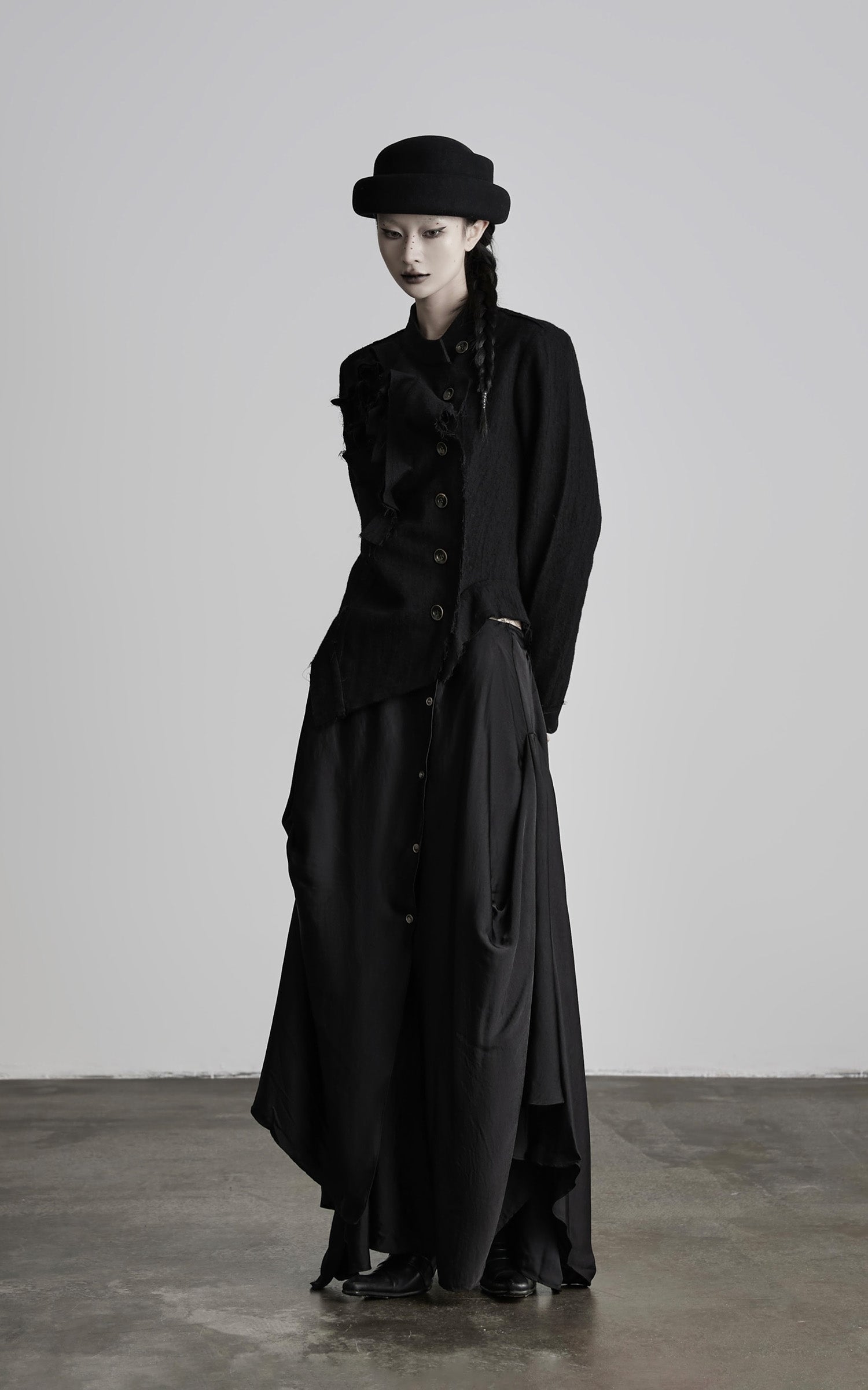 DOINDULGE Deconstructed Frayed Wool Top