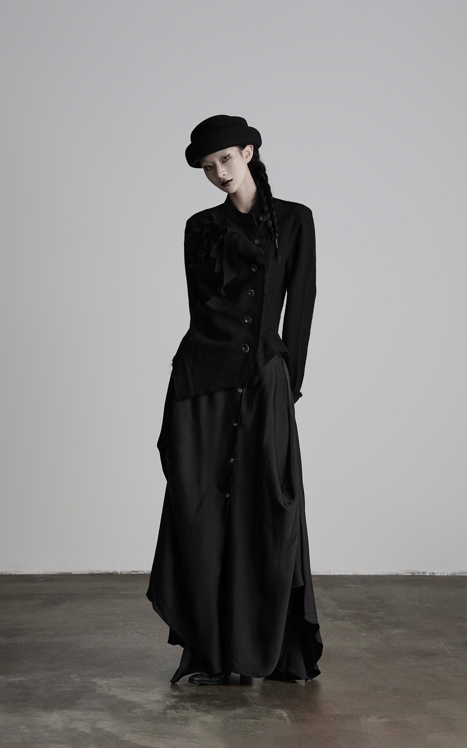 DOINDULGE Deconstructed Frayed Wool Top
