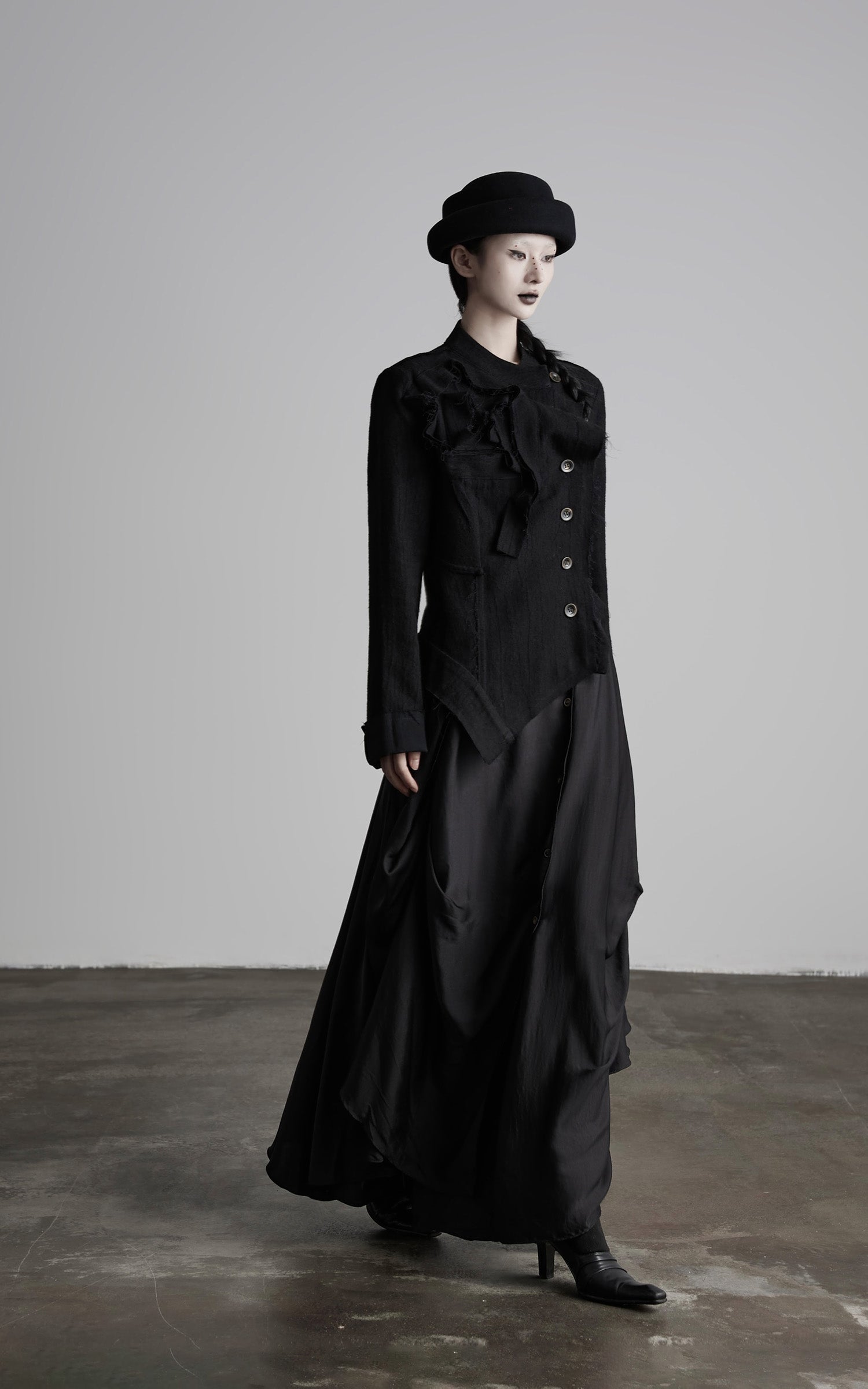 DOINDULGE Deconstructed Frayed Wool Top