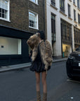 WARDEN EDGE Faux Fur Jacket with Suede and PU Leather Accents