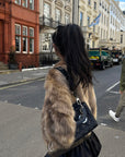 WARDEN EDGE Faux Fur Jacket with Suede and PU Leather Accents