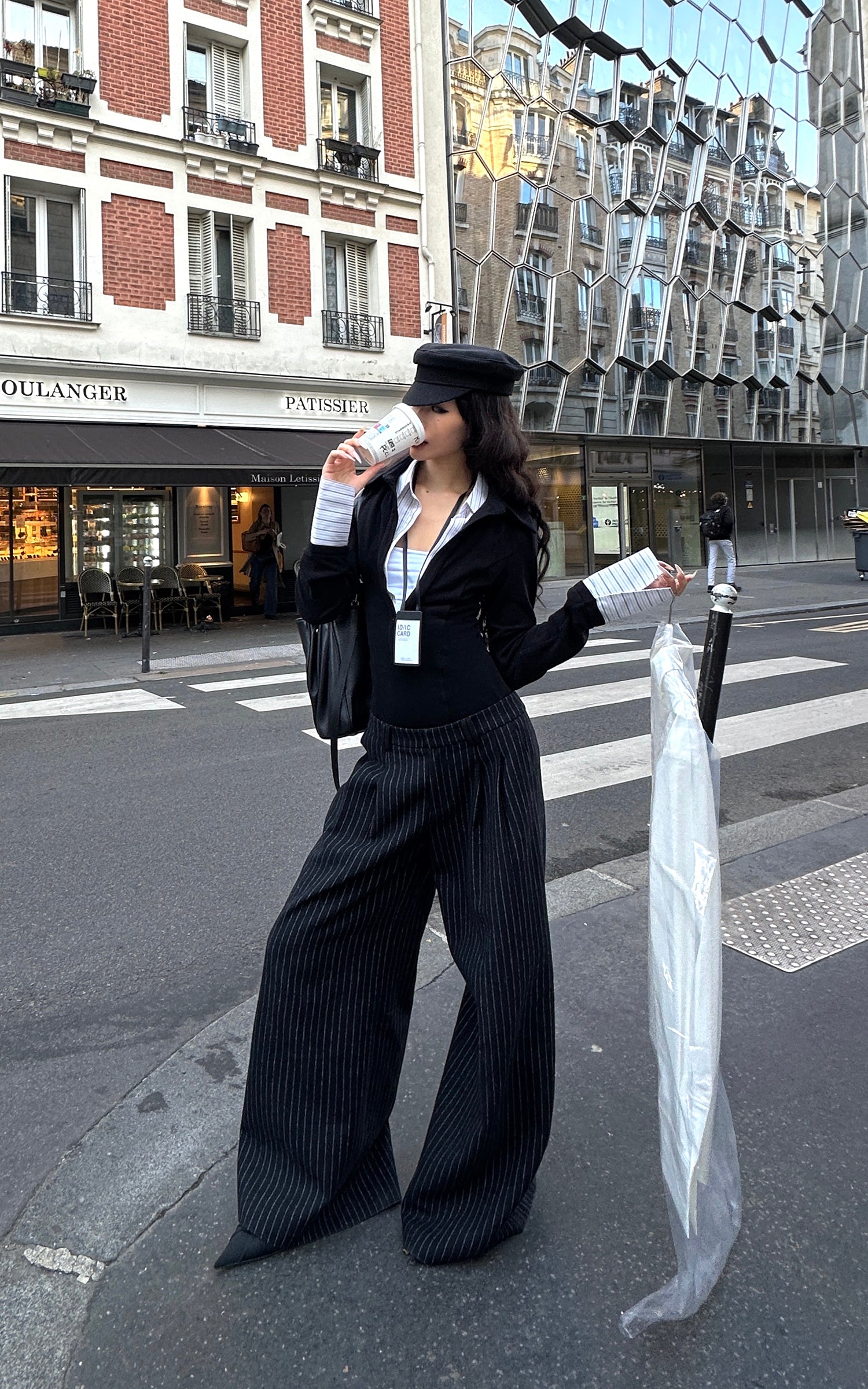 0122stepll テーラードロングスリーブトップ