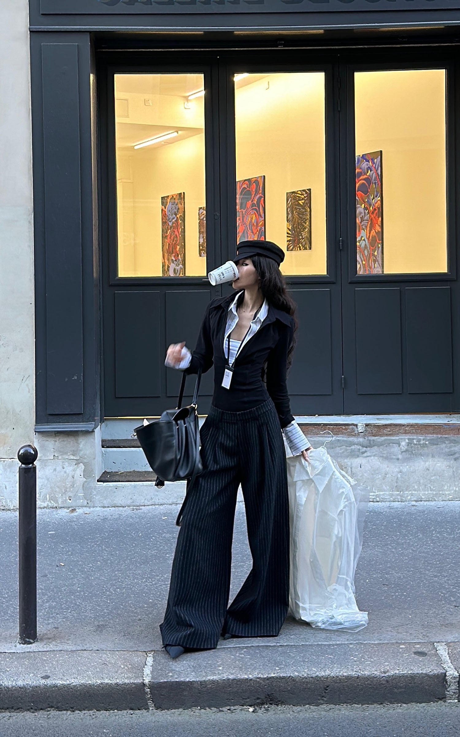 0122stepll テーラードロングスリーブトップ