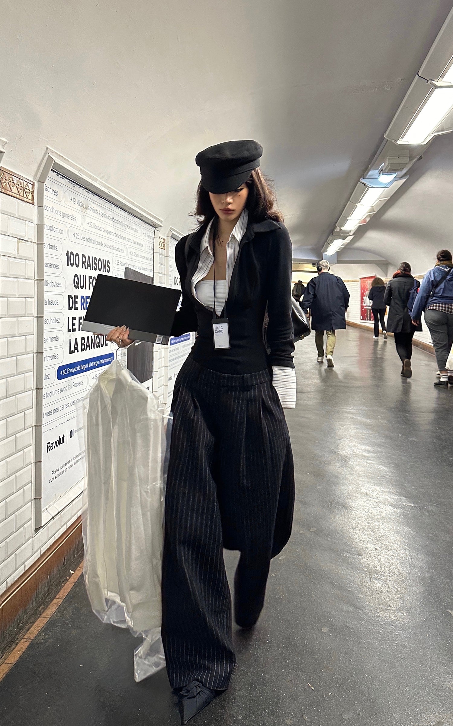 0122stepll テーラードロングスリーブトップ